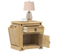 vidaXL Comodino Corona 45x35x47,5 cm in Legno Massello di Pino