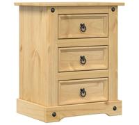 vidaXL Comodino Corona 53x39x66 cm in Legno Massello di Pino