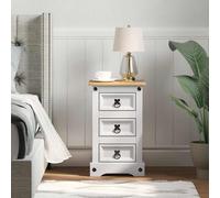 vidaXL Comodino 35 x 32,5 x 58 cm in legno di pino massiccio, camera da letto, rettangolare, durevole, spazioso, versatile, elegante, ideale per spazi di vita moderni, tendenc