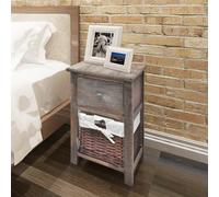 Comodino da Notte in Legno Marrone