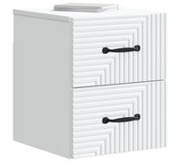 vidaXL Comodino da parete, 2 pezzi, bianco, 34,5 x 33 x 40 cm, camera da letto, comodino moderno ed elegante, ripostiglio compatto, pratico spazio, mobile essenziale per interni