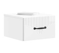 vidaXL Comodino da parete, 2 pezzi, lucido, 34,5 x 33 x 20 cm, Mobili da camera moderni, tavolino compatto con cassetto, tavolo portaoggetti e organizer funzionale per gli ospiti