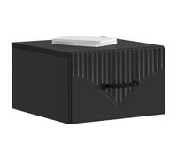 vidaXL Comodino da parete 2 pezzi, nero, 34,5 x 33 x 20 cm, mobili moderni per camera da letto, comodino compatto con cassetto, ampio tavolo portaoggetti, portaoggetti funzionale per gli ospiti
