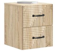 vidaXL Comodino da parete, 2 pezzi, rovere Sonoma, 34,5 x 33 x 40 cm, camera da letto, comodino moderno ed elegante, ripostiglio compatto, spazio pratico, mobile essenziale per interni