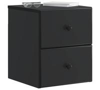 vidaXL Comodino da parete con cassetto, nero, 34,5 x 33 x 40 cm, ampio tavolo da notte, organizer pratico per la vostra camera da letto, letto senza disordine