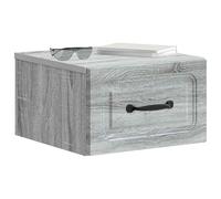 vidaXL Comodino da parete grigio Sonoma 34,5 x 33 x 20 cm