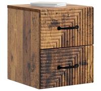 vidaXL Comodino da parete in legno antico, 34,5 x 33 x 40 cm, camera da letto, comodino moderno ed elegante, ripostiglio compatto, spazio pratico, mobile essenziale per interni