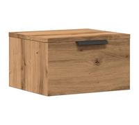 vidaXL Comodino a Muro Rovere Artigianale 34x30x20 cm, Comodino a Muro, Comodino a Sospensione, Comodino, Comodino pensile, Comodino sospeso