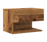 vidaXL Comodino da Parete Legno Antico, Comodino a Muro, Comodino a Sospensione, Comodino, Comodino pensile, Comodino sospeso, Mobile Camera da Letto