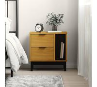 vidaXL Comodino FLAM 49x35x50 cm in Legno Massello di Pino