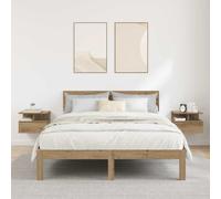 vidaXL Comodino flottante 2 pcs Rovere artigianale 40 x 31 x 28 cm