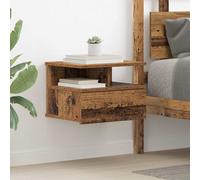 vidaXL Comodino flottante con cassetto Legno vecchio 40 x 31 x 28 cm