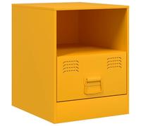 vidaXL Comodino Giallo Senape 34,5x39x44 cm in Acciaio