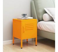 vidaXL Comodino Giallo Senape 35x35x51 cm in Acciaio