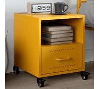 vidaXL Comodino Giallo Senape 36x39x43,5 cm in Acciaio