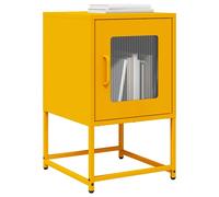 vidaXL Comodino Giallo Senape 36x39x60,5 cm Acciaio Laminato a Freddo