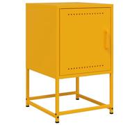 vidaXL Comodino Giallo Senape 36x39x60,5 cm in Acciaio, armadietto, armadietto Laterale, mobili per Camera da Letto, Comodino, armadietto per Letto