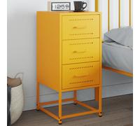 vidaXL Comodino Giallo Senape 36x39x78 cm in Acciaio