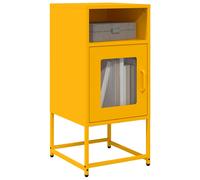 vidaXL Comodino Giallo Senape 36x39x78 cm in Acciaio Laminato a Freddo
