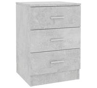 vidaXL Comodino Grigio Cemento 38x35x56 cm in Legno Multistrato
