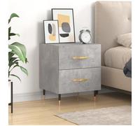 vidaXL Comodino Grigio Cemento 40x35x47,5 cm in Legno Multistrato