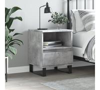 vidaXL Comodino Grigio Cemento 40x35x50 cm in Legno Multistrato