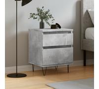 vidaXL Comodino Grigio Cemento 40x35x50 cm in Legno Multistrato