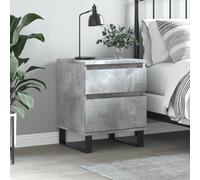 VidaXL Comodino Grigio Cemento 40x35x50 cm in Legno Multistrato