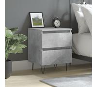 vidaXL Comodino Grigio Cemento 40x35x50 cm in Legno Multistrato