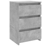vidaXL Comodino Grigio Cemento 40x35x62,5 cm in Legno Multistrato
