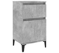 vidaXL Comodino Grigio Cemento 40x35x70 cm