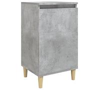 vidaXL Comodino Grigio Cemento 40x35x70 cm in Legno Multistrato