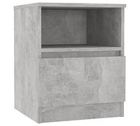 vidaXL Comodino Grigio Cemento 40x40x50 cm in Legno Multistrato