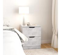 vidaXL Comodino Grigio Cemento 40x40x50 cm in Legno Multistrato