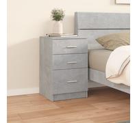 vidaXL Comodino Grigio Cemento 40x40x63 cm in Legno Multistrato