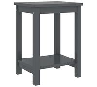 vidaXL Comodino Grigio Scuro 35x30x47 cm in Legno Massello di Pino