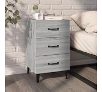 vidaXL Comodino Grigio Sonoma 40x40x66 cm in Legno Multistrato