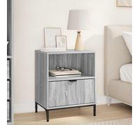 vidaXL Comodino Grigio sonoma 49 x 36 x 61 cm Legno multistrato