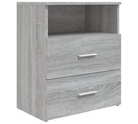 vidaXL Comodino Grigio Sonoma 50x32x60 cm