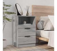 vidaXL Comodino Grigio Sonoma in Legno Multistrato