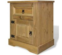 vidaXL Comodino in Legno di Pino Messicano Corona Range 53x39x67 cm