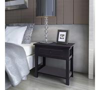 vidaXL Comodino in Legno Nero