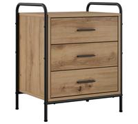 vidaXL Comodino in rovere artigianale 48 x 36,5 x 60 cm