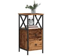 vidaXL Comodino Legno Antico 34x35,5x70 cm in Legno Multistrato