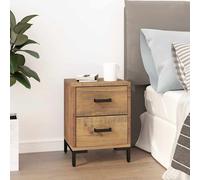 vidaXL Comodino Marrone 36x30x45 cm in Legno Massello di Pino