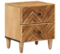 vidaXL Comodino Marrone 40 x 33,5 x 46 cm Legno di mango massello, Tavolino Moderno, Comò Rettangolare, Mobile Compatto in Mango, Elegante e Funzionale per Stanza