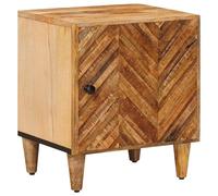 vidaXL Comodino Marrone 40 x 33,5 x 46 cm Legno di mango massello, Tavolo moderno per camera, comodino rettangolare, legno di mango, storage compatto, design minimalista