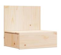 vidaXL Tavolino da Notte 42 x 32,5 x 40 cm in Legno di Pino Massello Marrone, da Montare a Muro, per Interni, Design Tradizionale, Spazio di Stoccaggio, Superficie Texturizzata, Montaggio Richiesto,