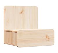 vidaXL Tavolino da Letto Tradizionale in Legno di Pino Massello Naturale Marrone 44 x 32,5 x 40 cm - Comodino Compatto per La Camera da Letto, Stile Classico, Piccolo e Funzionale