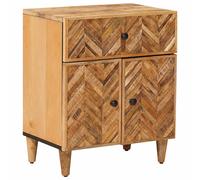 vidaXL Comodino Marrone 50 x 33 x 60 cm Legno di mango massello